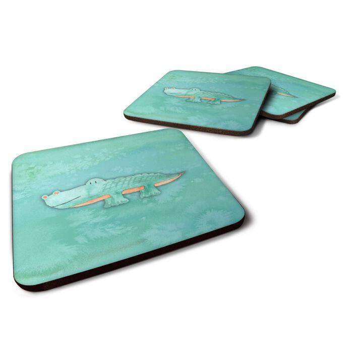 Caroline's Treasures Alligator Watercolor Decorative coasters, 3.5, Multicolor