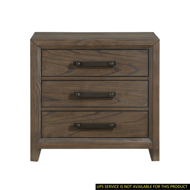 Streamdale Classic Nightstand with Dark Walnut Finish
