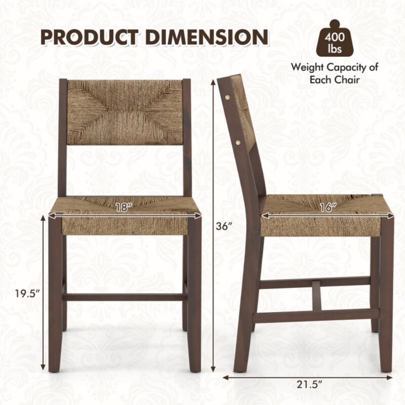 Hivvago Wooden Dining Chair Set of 2 for Kitchen Dining Room
