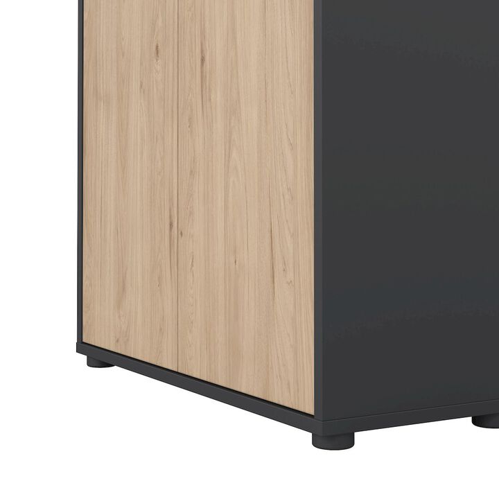 Tvilum 6 Shelf Boockase with 4 Doors, Home Office Storage
