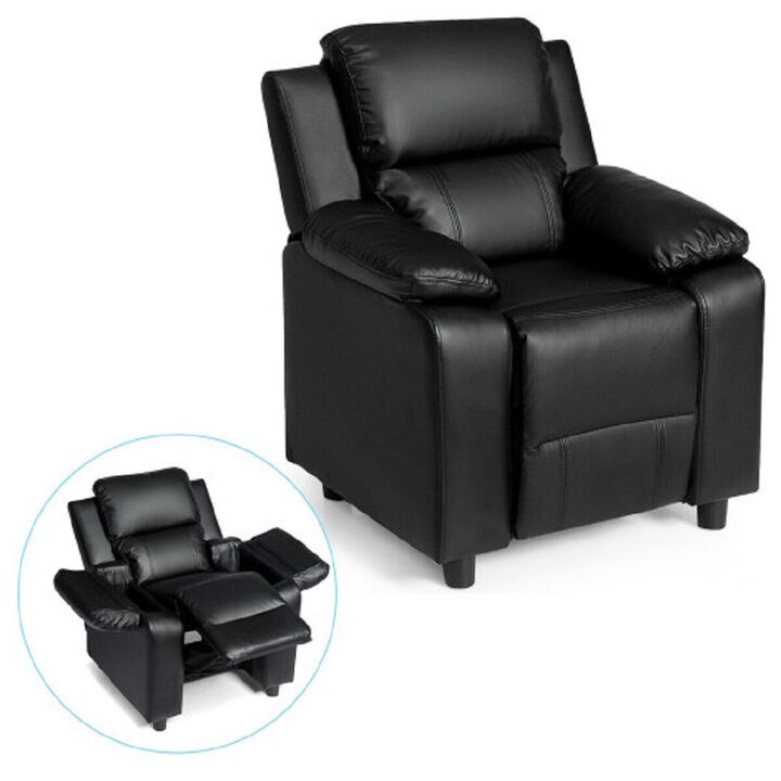 Deluxe Kids Armchair Recliner Headrest Sofa with Storage Arms Deluxe Kids Armchair Recliner Headrest Sofa with Storage Arms