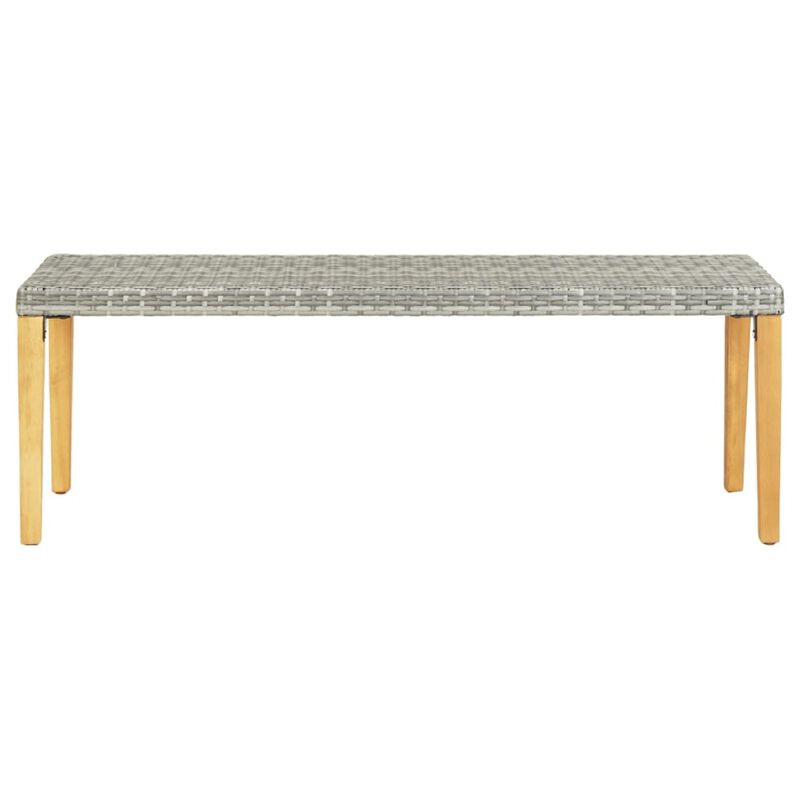 vidaXL Garden Bench 31.5" Poly Rattan Gray