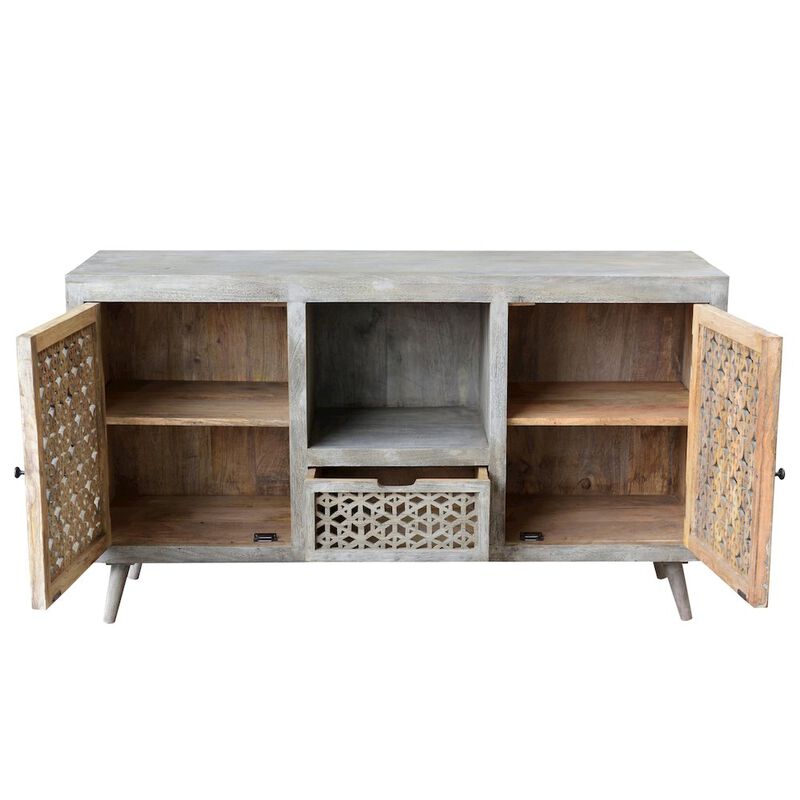 Alex Hamilton Halle 2 Doors, 1-Drawer Hand-carved Media Console