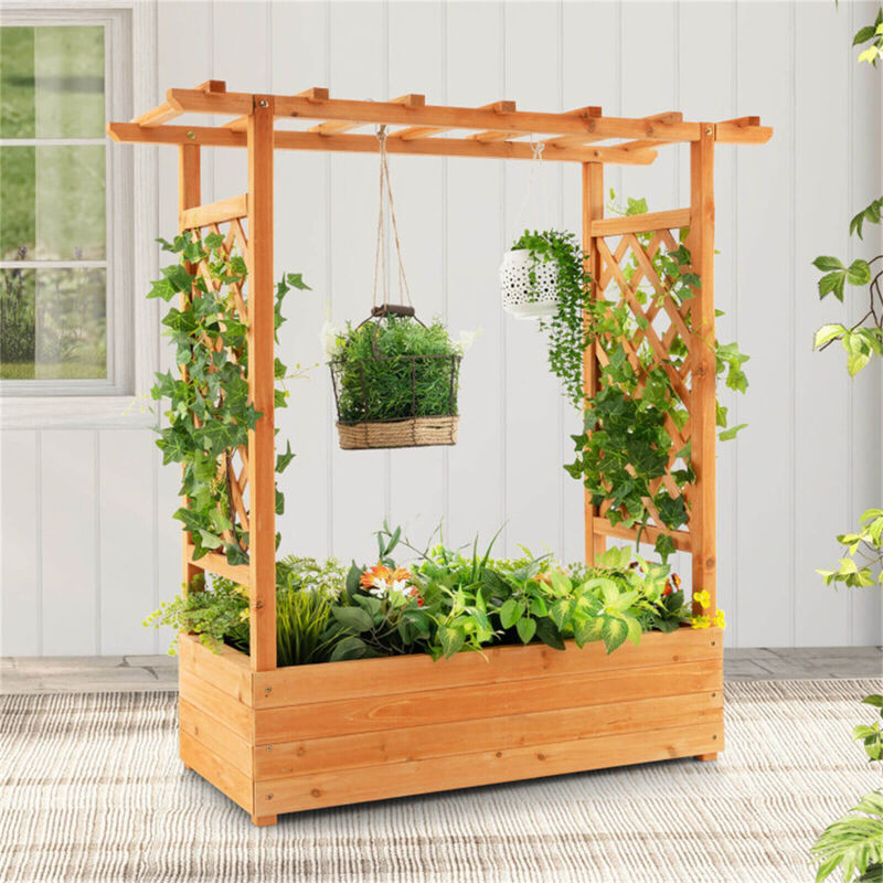 Raised Garden Bed, Elevated Planter Box for Outdoor Gardening & Planting