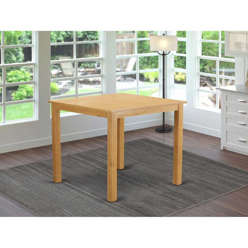 East West Furniture Café  Pub,  Counter  Height  Square  Table  -  Natural  Oak  Finish