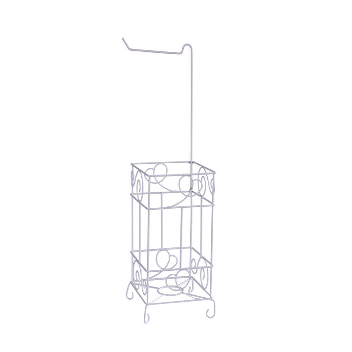 Toilet Paper Holder Stand White