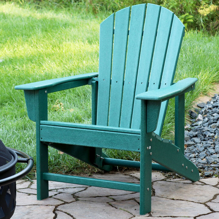 Sunnydaze Upright HDPE Raised Outdoor Adirondack Chair