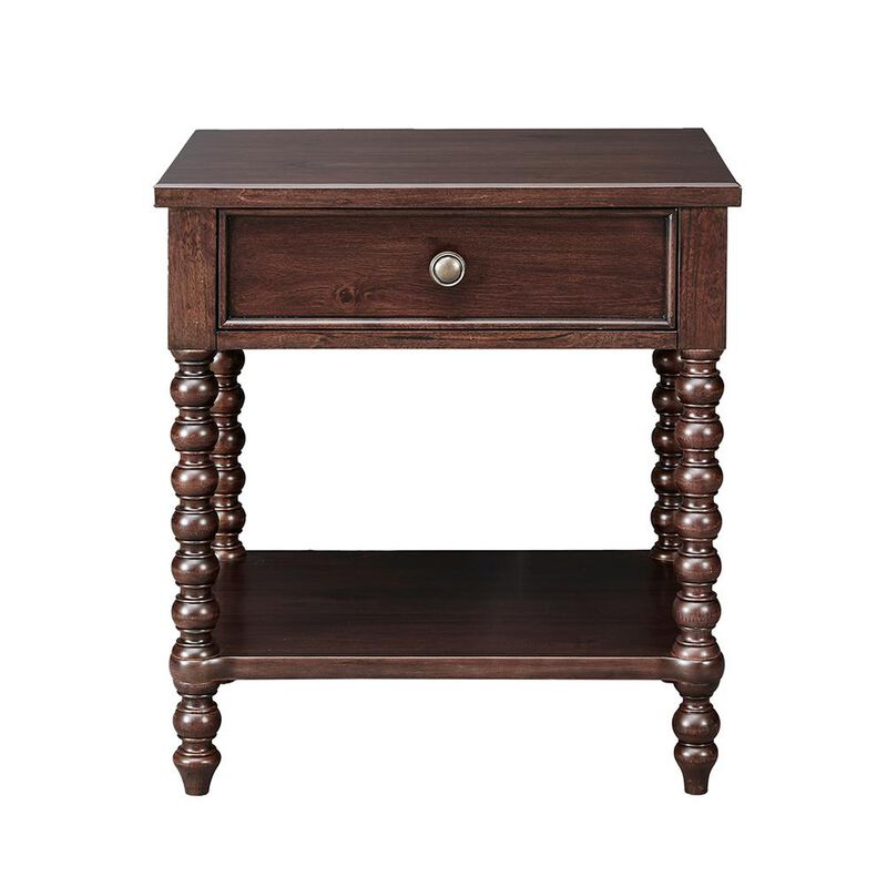 Starlight Canyon Home Brown Morocco Bedside Table With Storage For Bedroom And Night Use