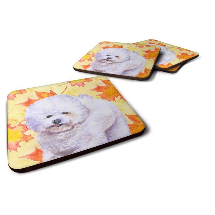 Caroline's Treasures Bichon Frise Fall Decorative coasters, Multicolor