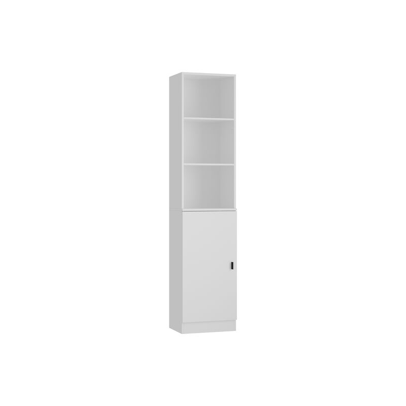 White Wood Storage Cabinet Buffet and Hutch Combination Cabinet With Shelves (157 Cabinet)