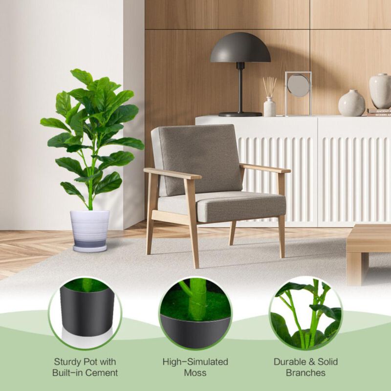 Hivvago 2-Pack Artificial Fiddle Leaf Fig Tree
