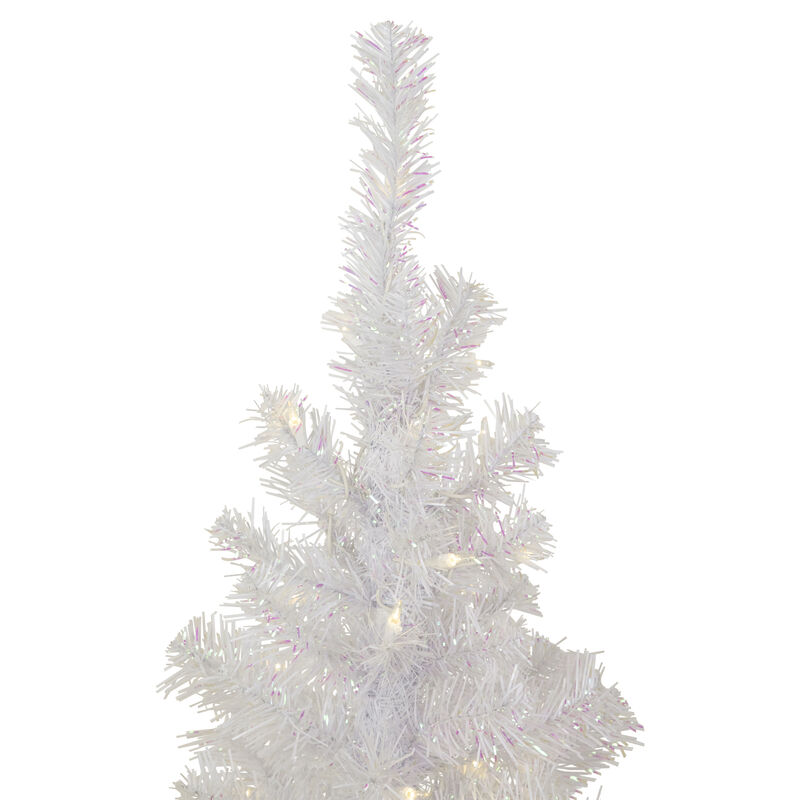 4' Pre-lit Rockport White Pine Artificial Christmas Tree  Clear Lights