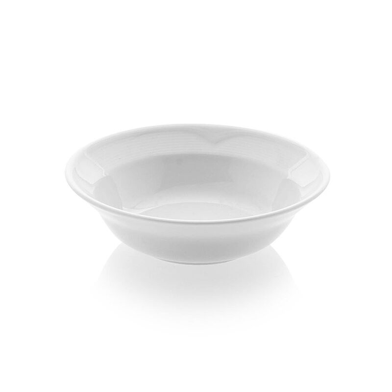 Porcelain Saturn dia.6" h:1.5" 12 oz. Round White Porcelain Bowl (Set of 4)