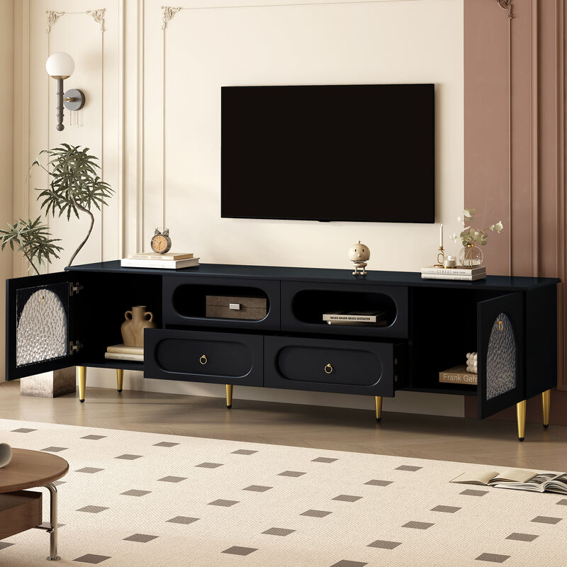 Merax Retro TV Stand Media Console Cabinet