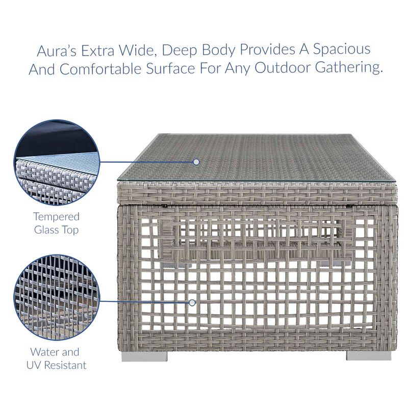 Aura Rattan Outdoor Patio Coffee Table-Benzara