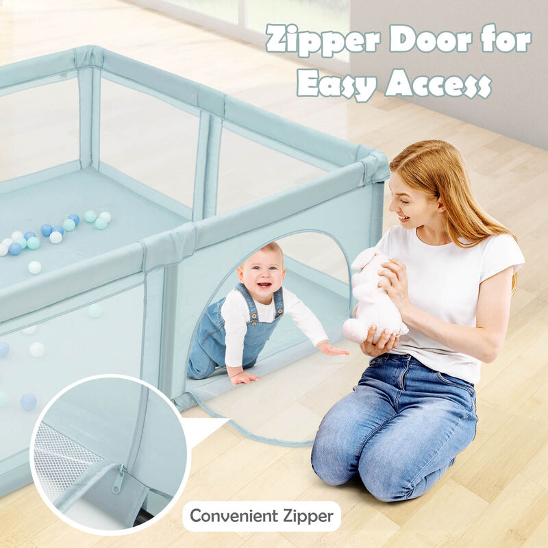 Large Infant Baby Playpen Safety Play Center Yard with 50 Ocean Balls