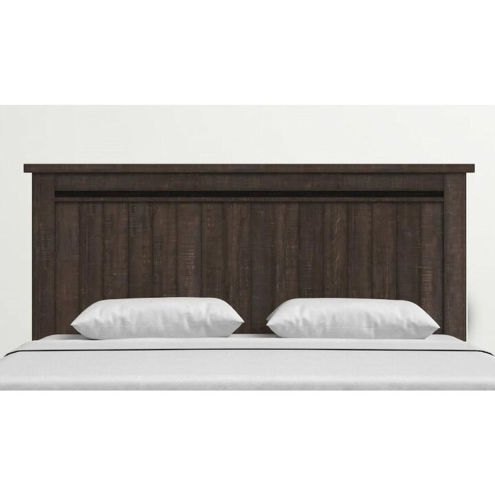 Jofran Madison County Rustic Reclaimed Pine Farmhouse Queen Panel Headboard