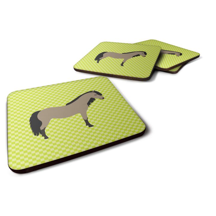 Caroline's Treasures Welsh Pony Horse Green Decorative coasters, 3.5, Multicolor