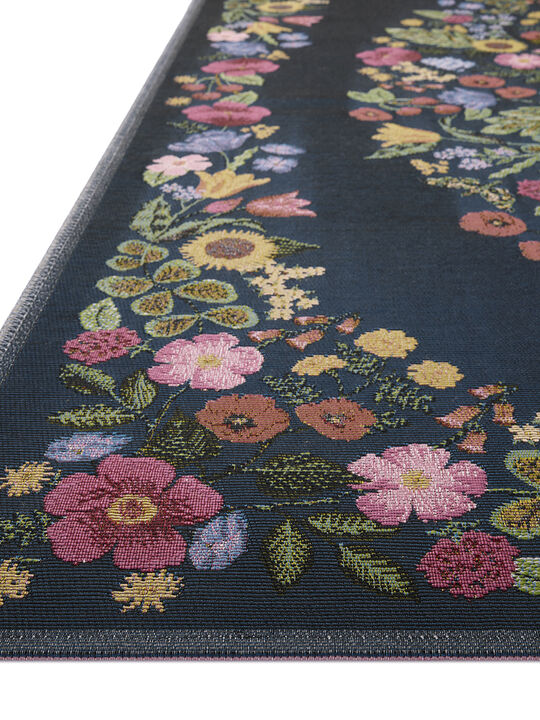 Perennial PRN-01 Navy 5''3" x 7''8" Rug by Rifle Paper Co.