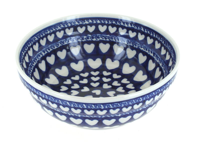 Blue Rose Polish Pottery Valentina Cereal/Soup Bowl