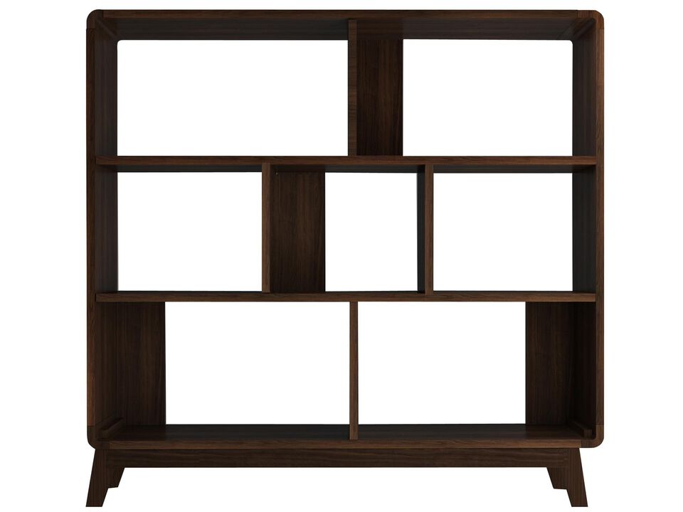 Leva Scandinavian Double Rounded Bookcase