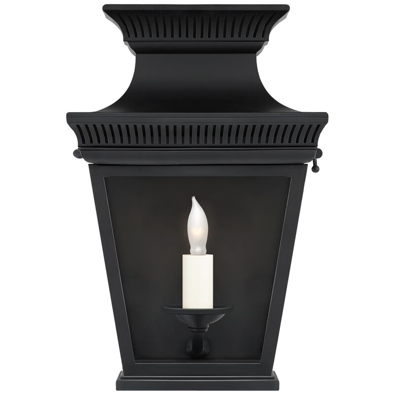 Elsinore Medium 3/4 Wall Lantern in Black