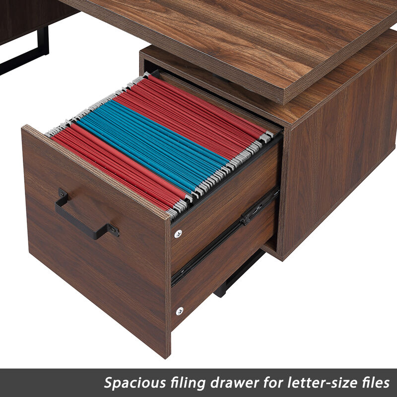 Merax Writing Study Desk with Drawers