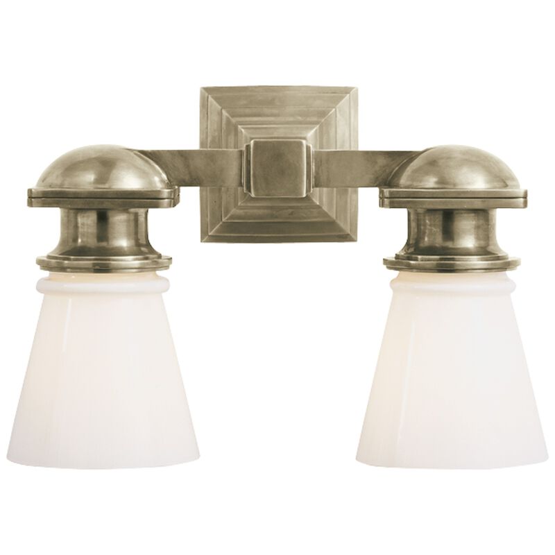 New York Subway Triple Light in Antique Nickel