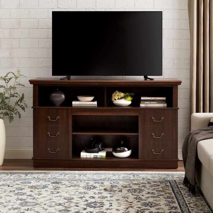 Farmhouse Rustic TV Stand for Up to 65" TV