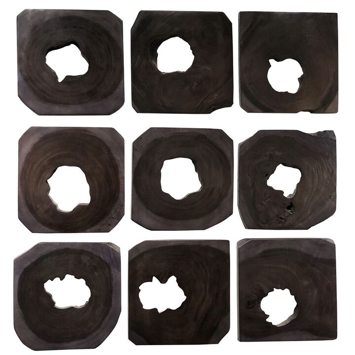 Bahati Ebony Wood Wall Art (Set of 9) Bahati Ebony Wood Wall Art (Set of 9)