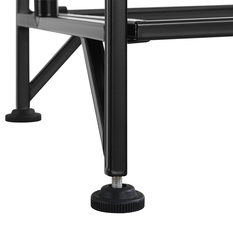Convenience Concepts Xtra Storage 3 Tier Folding Metal Shelves with Set of 3 Extension Shelves