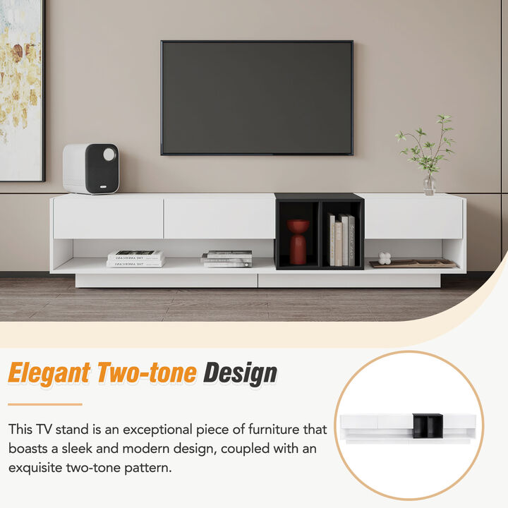 Merax Two-tone Media Console for TVs Up to 80''