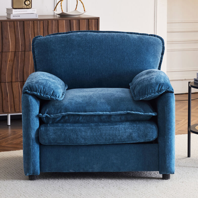Merax Chenille Reading Armchair Accent Chair for Modern Living Room