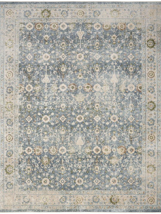 Astra Machine Washable ASW16 Teal/Beige 4' x 6' Rug