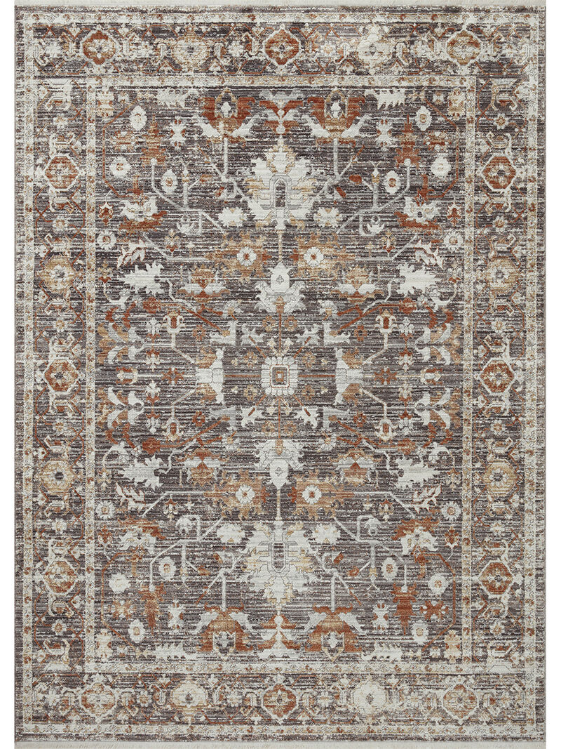 Bonney BNY07 Charcoal/Spice 3'11" x 5'5" Rug