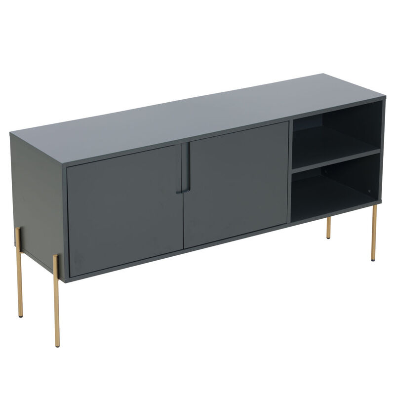 Combo Mid Century Sideboard Buffet Table Or TV Stand With Storage For Living Room Kitchen
