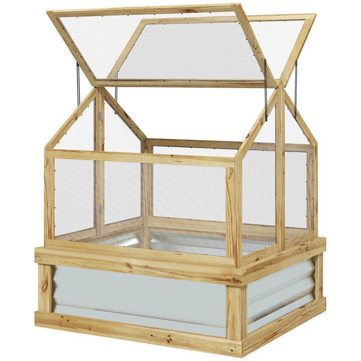 Outdoor Flower Bed Greenhouse for Year-Round Plant Growth