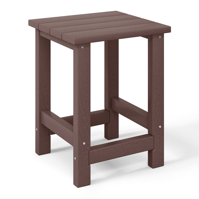 WestinTrends Kids Outdoor Patio Furniture HDPE Adirondack Square Side Table