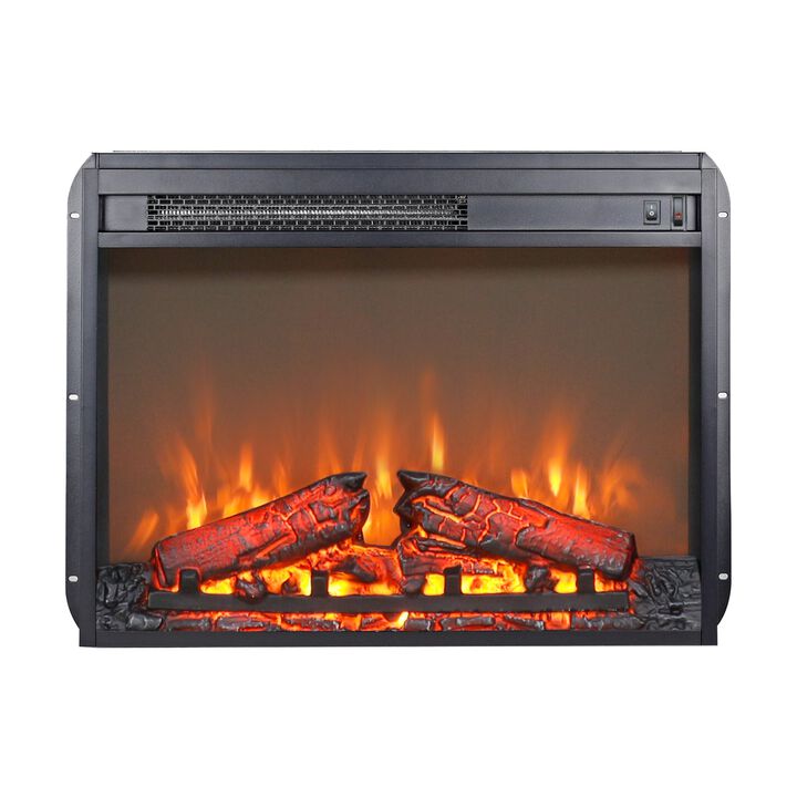 Mondawe 23 Inch Electric Fireplace Insert Heater With Log Set & Realistic Flame, Overheating Protection Without Control Mondawe 23 Inch Electric Fireplace Insert Heater With Log Set & Realistic Flame, Overheating Protection Without Control
