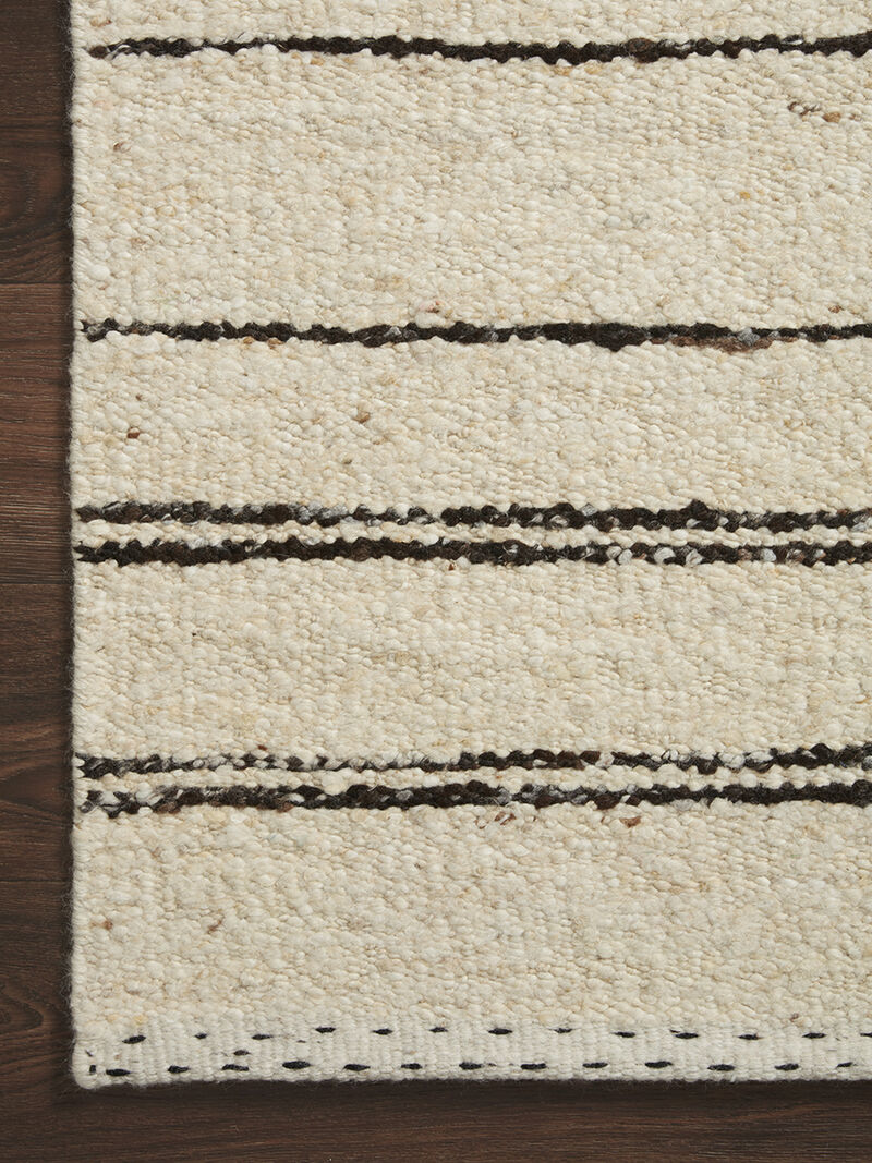 Roman ROM04 Natural/Charcoal 5'6" x 8'6" Rug