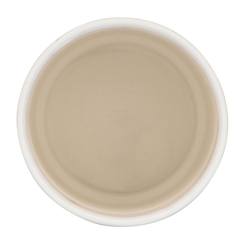 7" Circles Planter on Stand, White