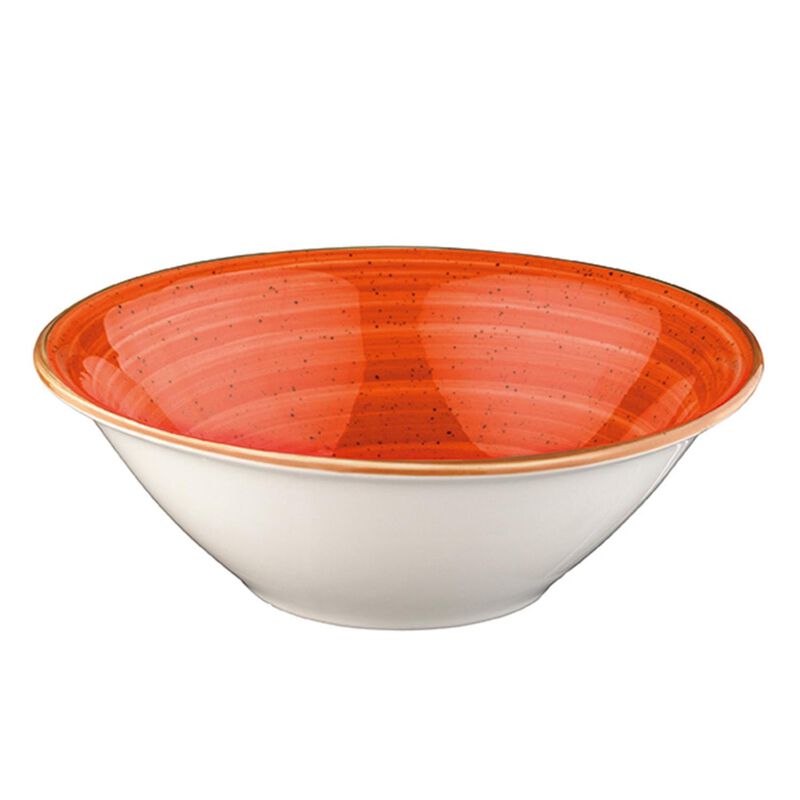 Terracota dia.8" h:2.5" 30 oz. Round Terracotta Porcelain Bowl (Set of 2)