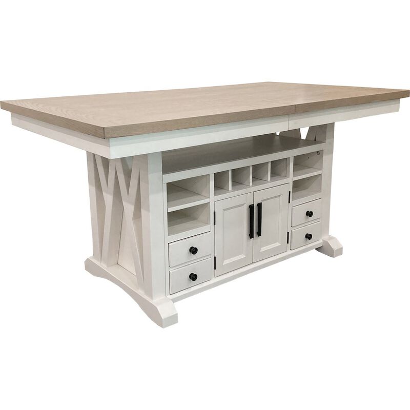 Parker House Furniture Modern Dining 72 In. Island Counter-Height Extendable Dining Table