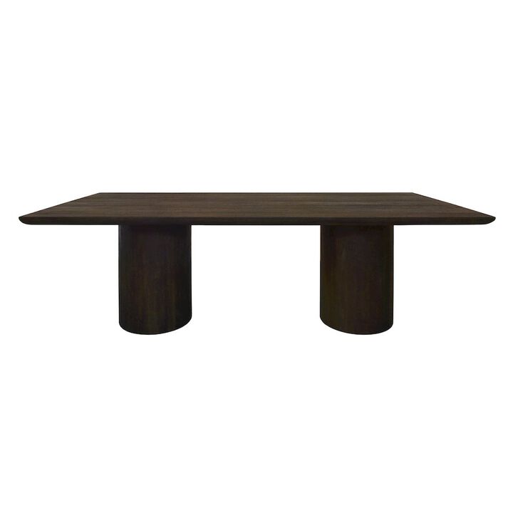 Alex Hamilton Sullivan 96 Solid Wood Rectangular Dining Table in Dark Brown Finish
