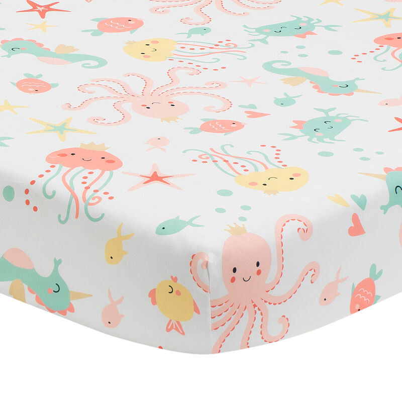 Bedtime Originals Ocean Mist 3Piece Crib Bedding Set, Multicolor