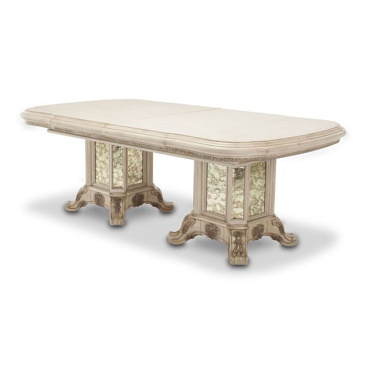 Michael Amini Platine de Royale Rectangular Dining Table - Champagne