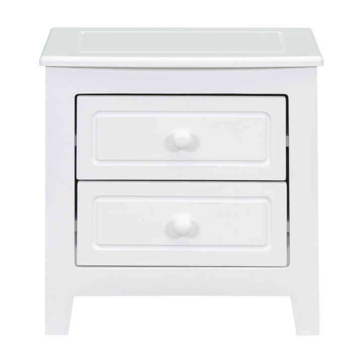 Streamdale Mid-Century Nightstand with 2 Drawers
