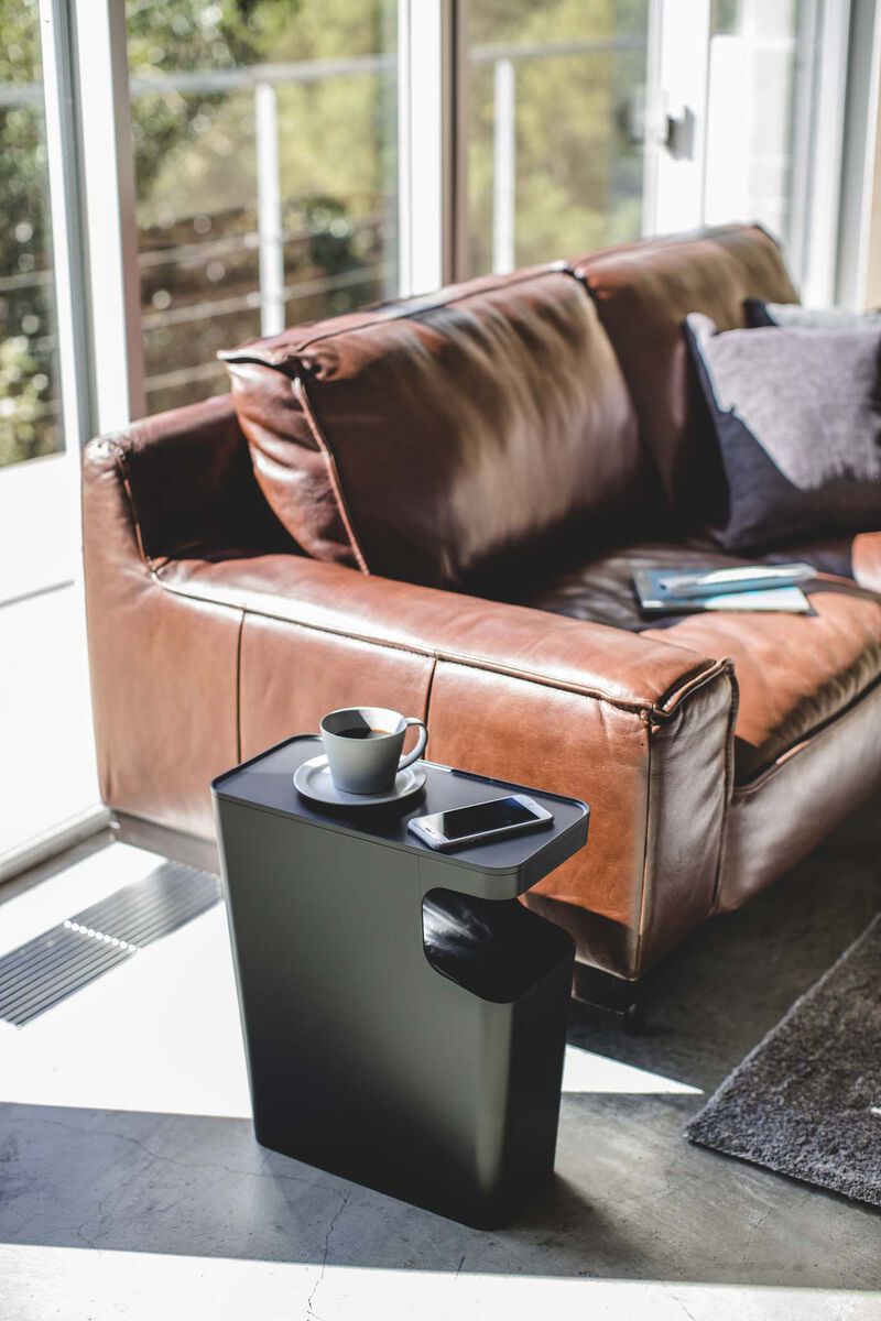 Side Table Trash Can