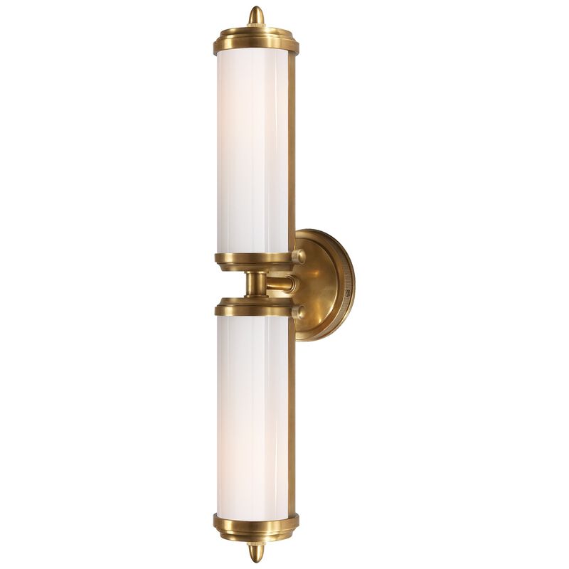 Merchant Single Bath Light in Antique Brass