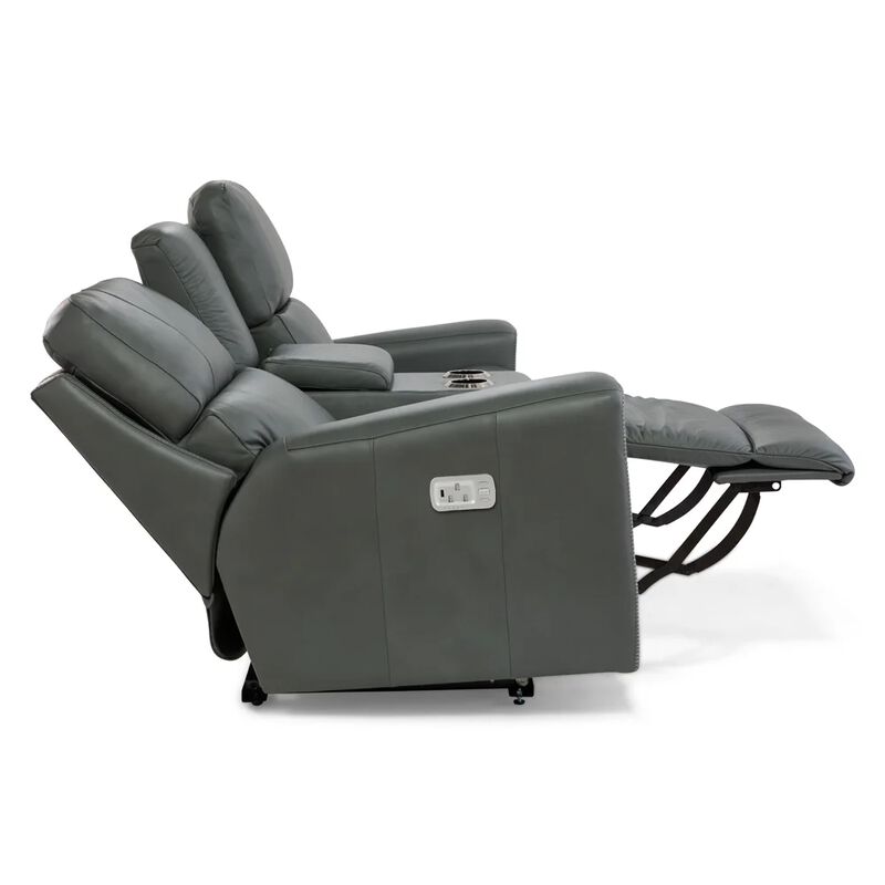 Apollo Blue Grey Power Motion Loveseat